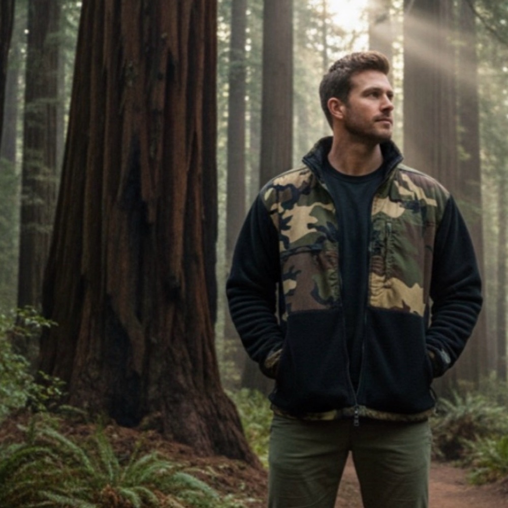The North Face Denali Polartec Jacket - Camo / Black - Picture 2 of 8